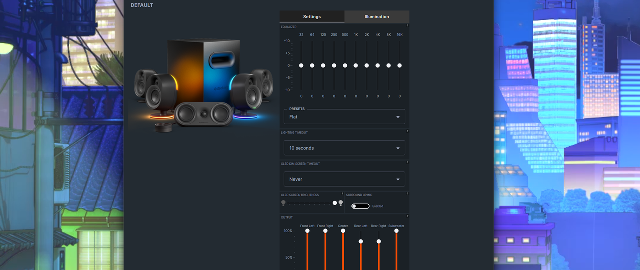 SteelSeries Arena 9 software.