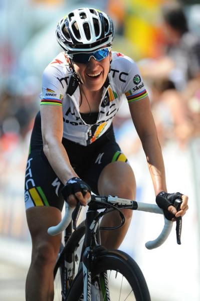 Judith Arndt (HTC-Highroad) was gassed at the top of the Mur de Huy.