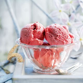 Strawberry and Balsamic Ice Cream
