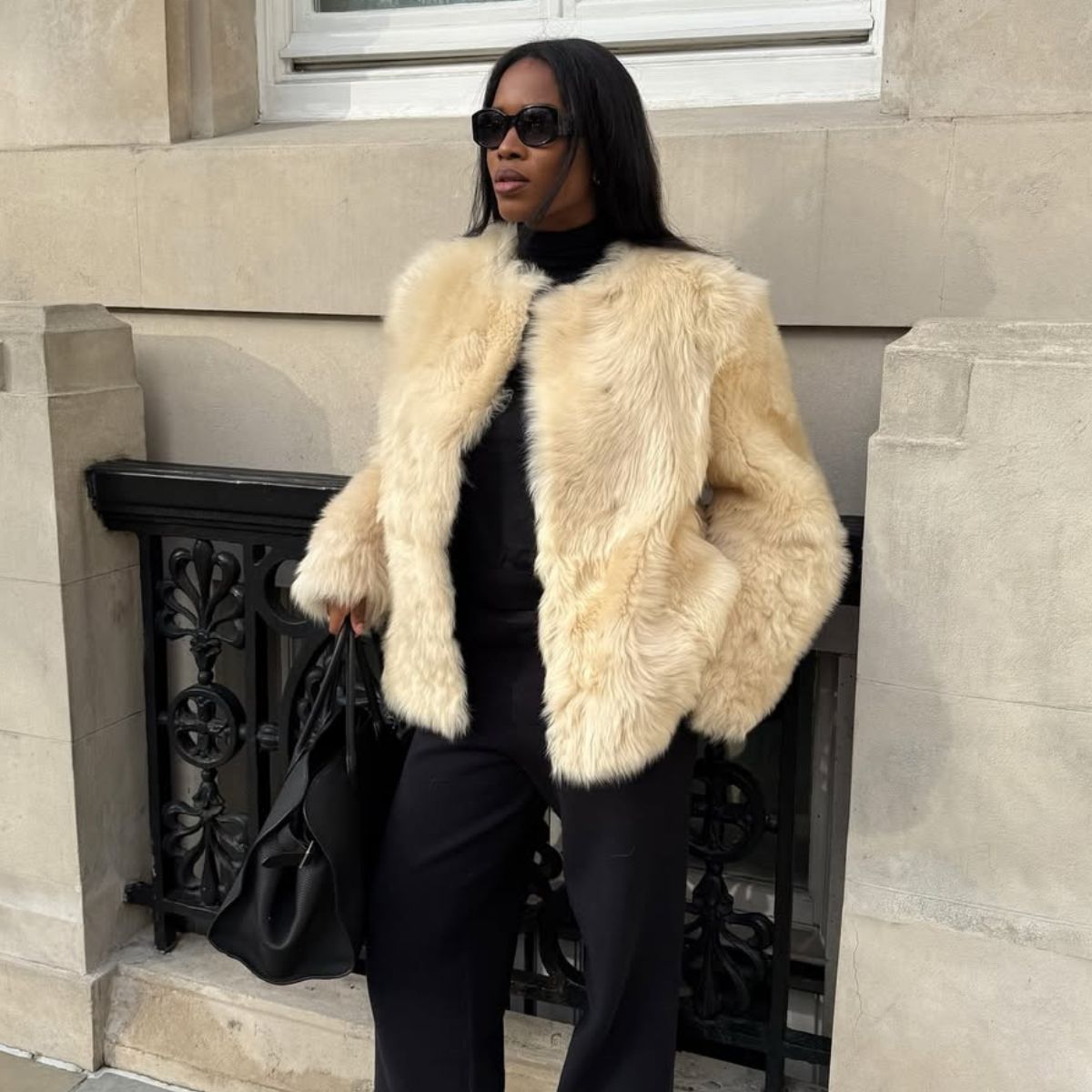 Marilyn Nwawulor-Kazemaks wearing soft goat