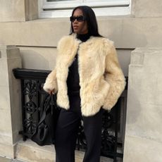 Marilyn Nwawulor-Kazemaks wearing soft goat