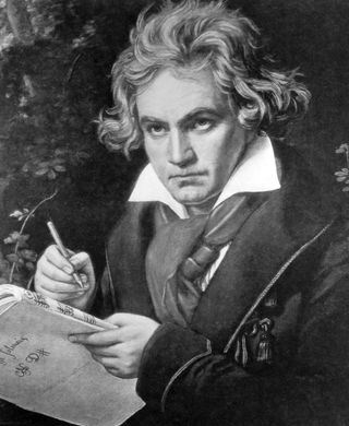 Ludwig Van Beethoven, portrait by J. Stieler, 1819.