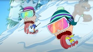 Rick and Morty Season 7 Opening Rick and Morty tongue skiing