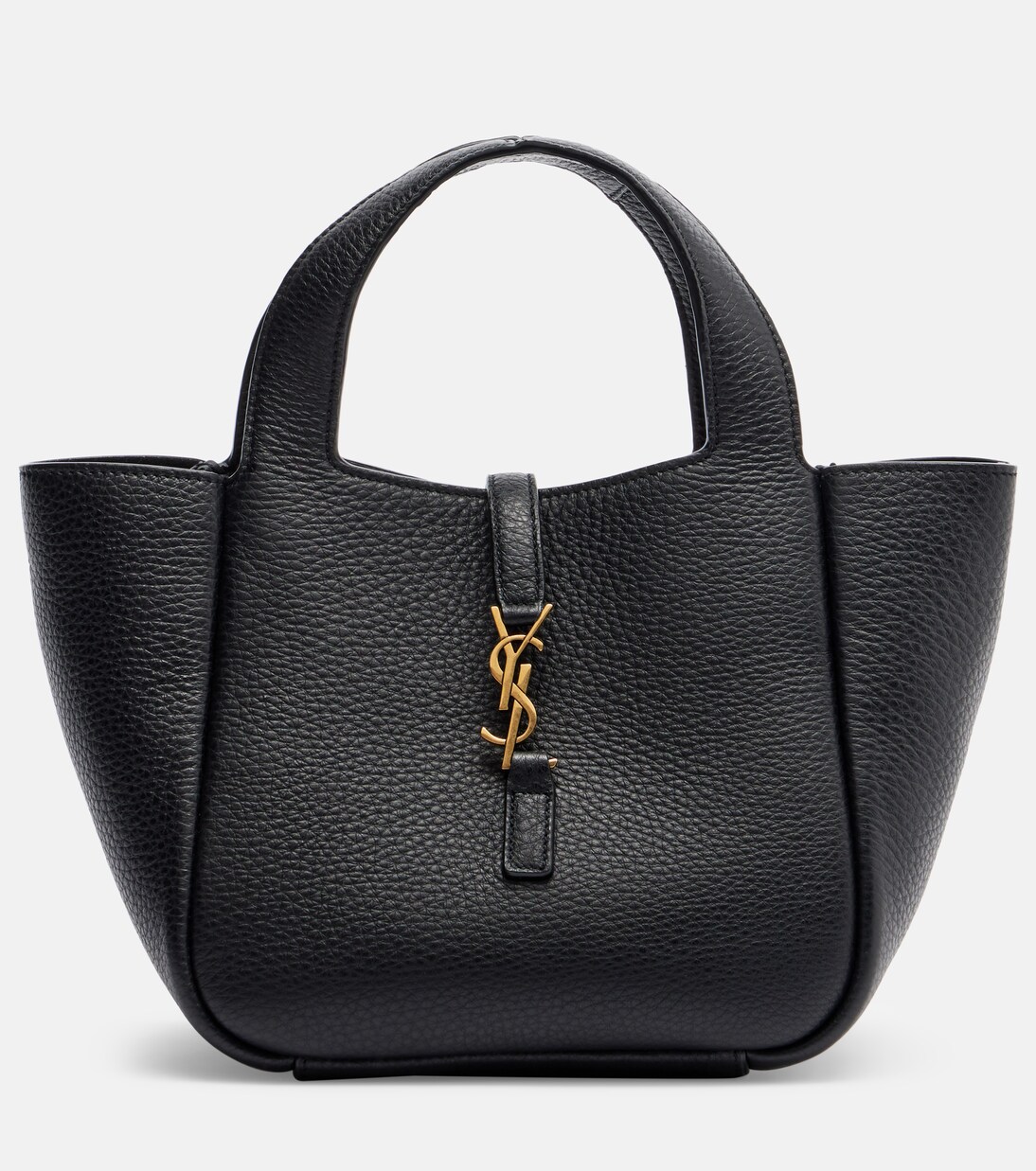 Le 5 &amp;agrave; 7 Bea Baby Leather Tote Bag in Black - Saint Laurent