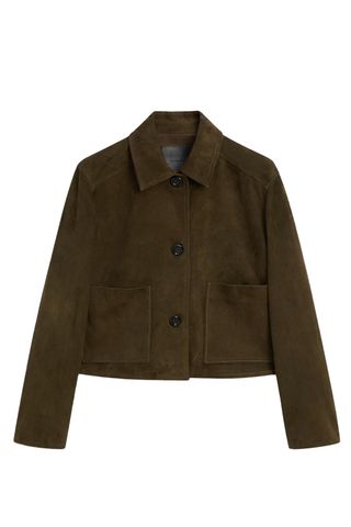 Massimo Dutti Suede Jacket With Buttons