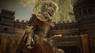 A player is kitted out in unique armor in the Elden Ring Colosseum Update trailer
