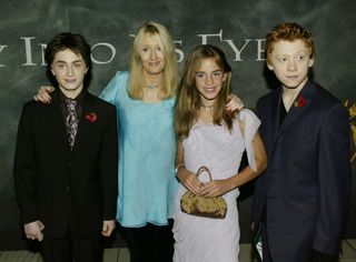 JK Rowling, Daniel Radcliffe, Emma Watson and Rupert Grint