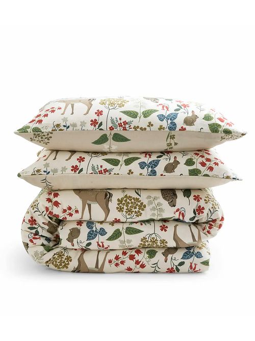 Woodland Wonders 100% Brushed Cotton Duvet Cover & Pillowcase Set