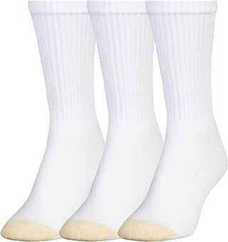 GOLDTOE, Goldtoe Women's Ultratec Crew Socks, 3-Pairs, White, Medium