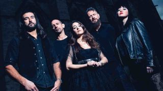 Plague Of Angels posing for a photograph outside York Minster