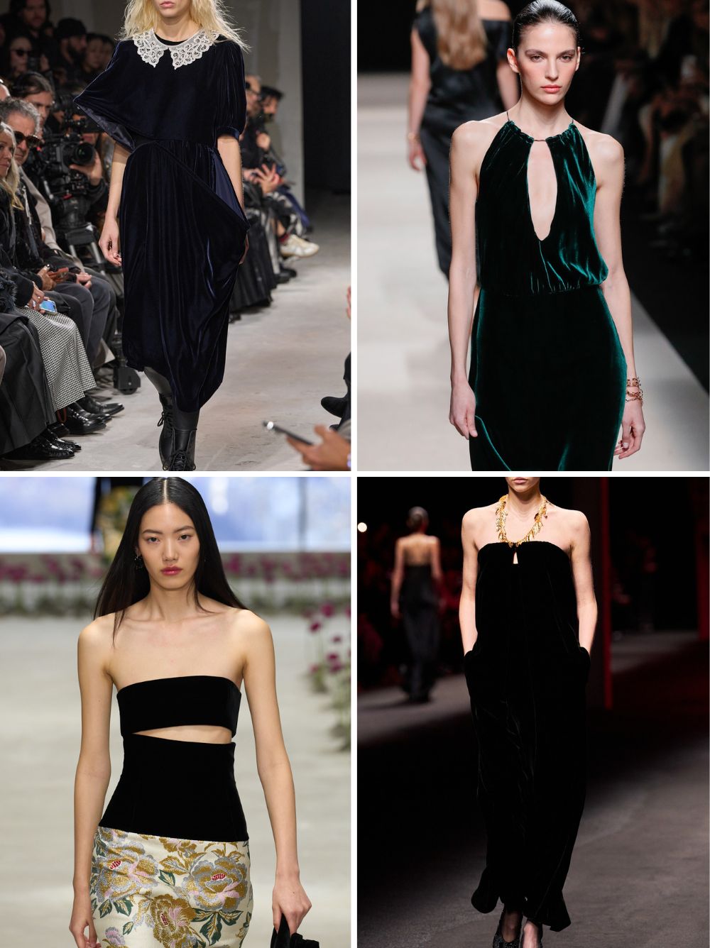 Autumn dress trends 2025: Velvet dresses on the AW25 runways