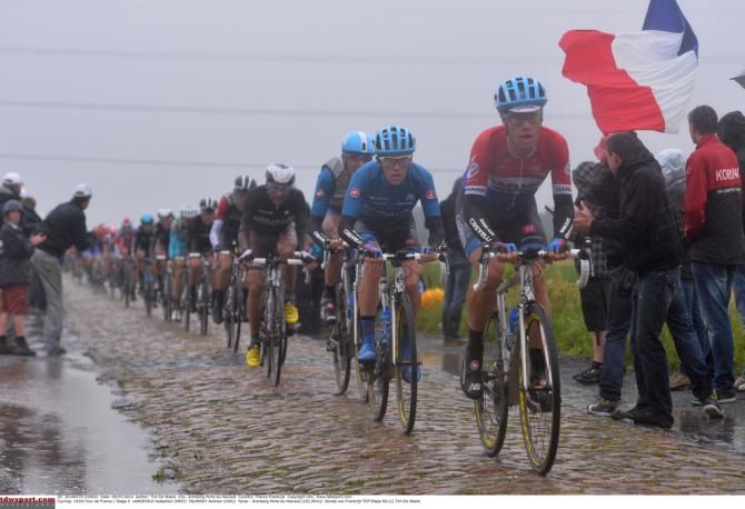 Sebastian Langeveld leads Garmin-Sharp over the cobbles
