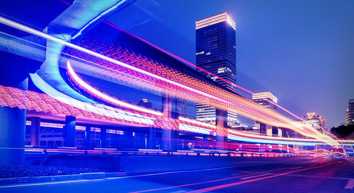 Omdia image of a time-lapse city shot.