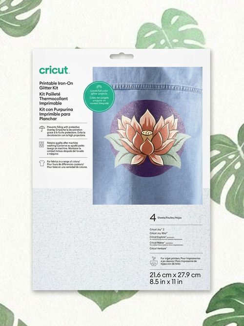 Printable Iron-On Glitter Kit &ndash; 8.5 in X 11 in (4 Ct)