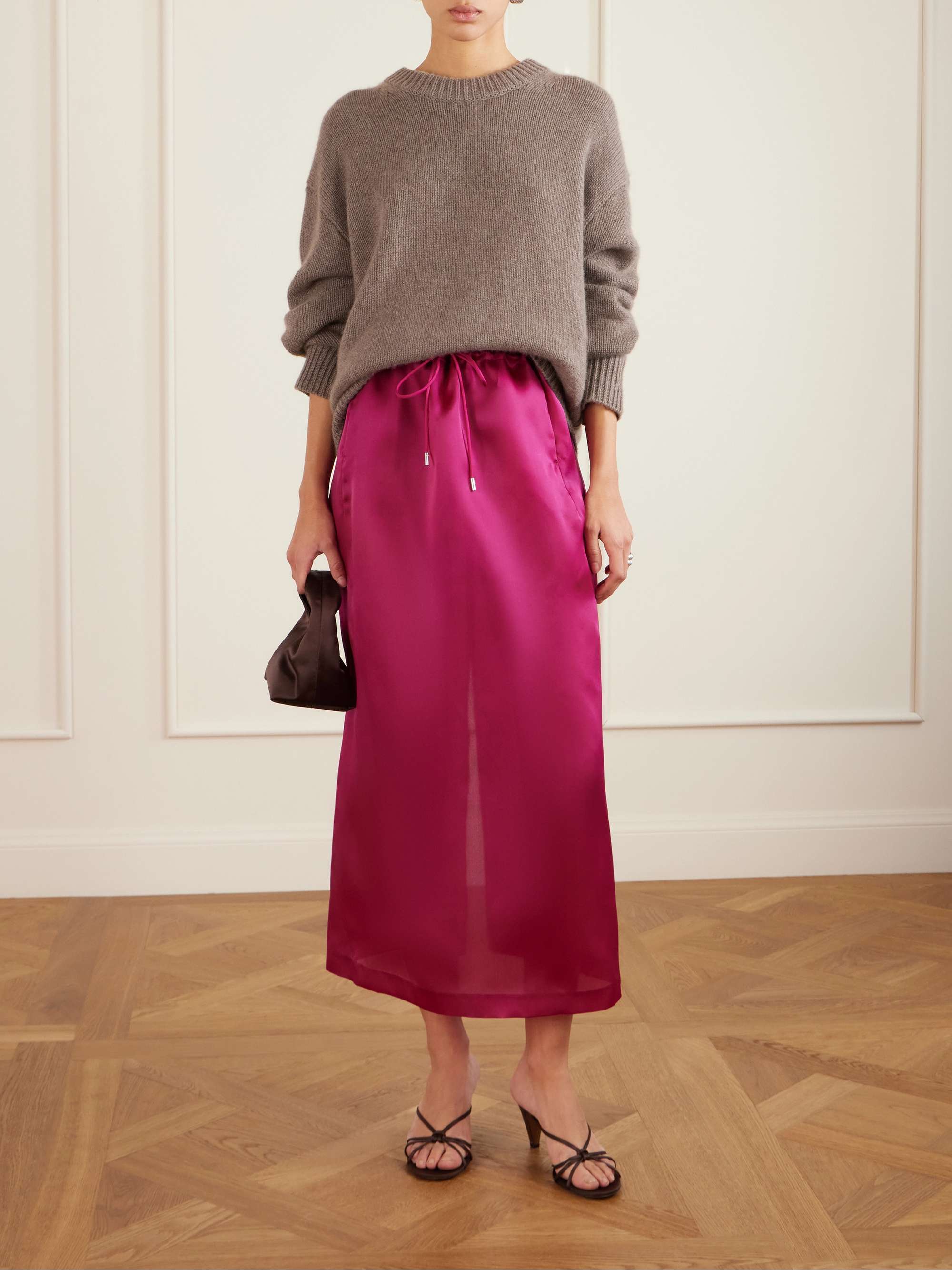 Regina Silk-Organza Midi Skirt