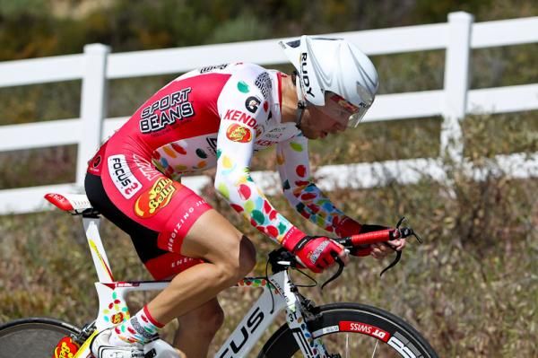 Bernard Van Ulden (Jelly Belly) focused on the road and heading for ninth for the day.