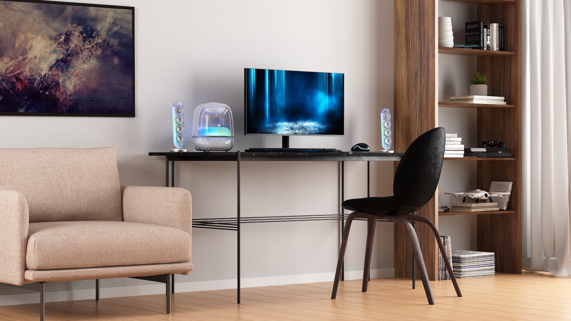 Harman Kardon SoundSticks 5 on a desk