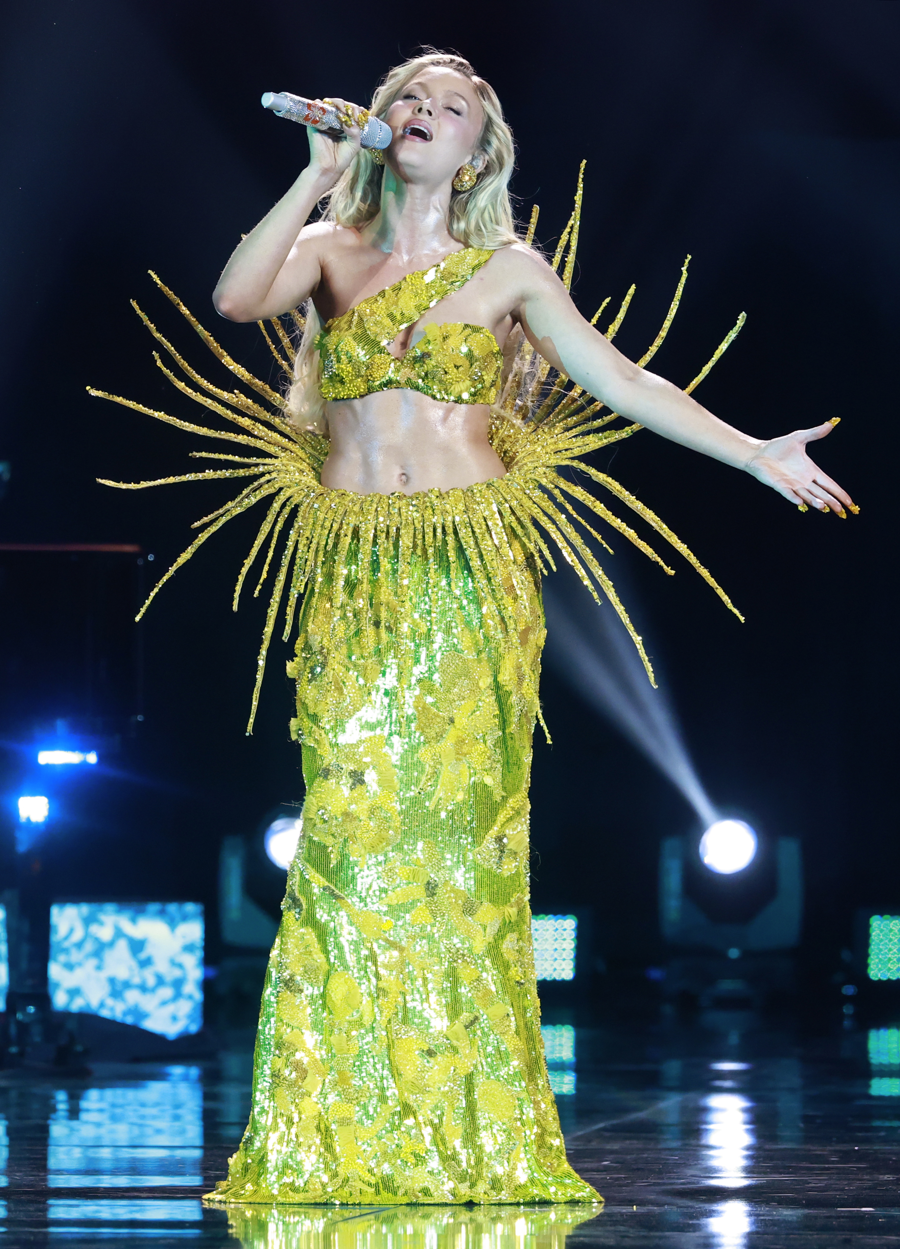Zara Larsson performs onstage during the 68th GRAMMY Awards Premiere Ceremony at Peacock Theater on February 01, 2026 in Los Angeles, California.