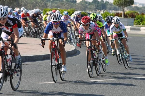 The pace in the bunch strung out the riders in the chase to the leaders