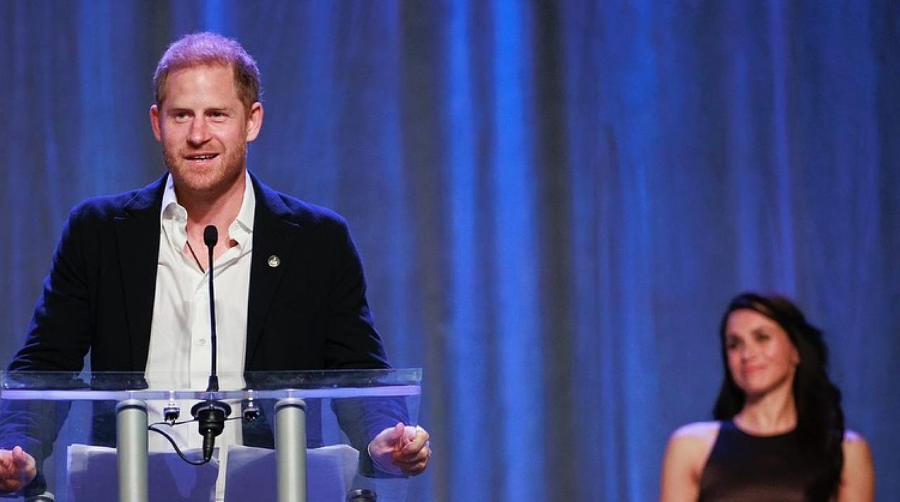 Prince Harry speaks at Invictus Games event in Canada and wife Meghan Markle watches proudly from the sidelines