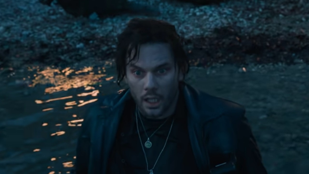 Jeremy Irvine waking up in water in Return to Silent Hill