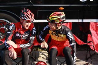 A relaxed Philippe Gilbert (BMC) on the final day of training camp.