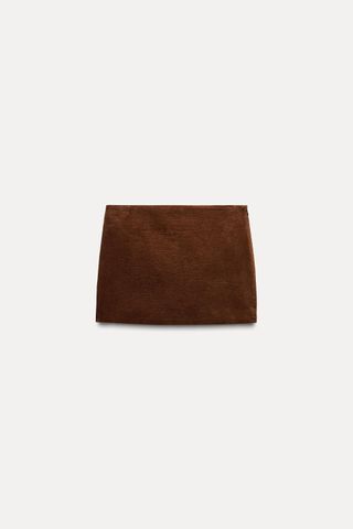 ZARA Velvet Mini Skirt