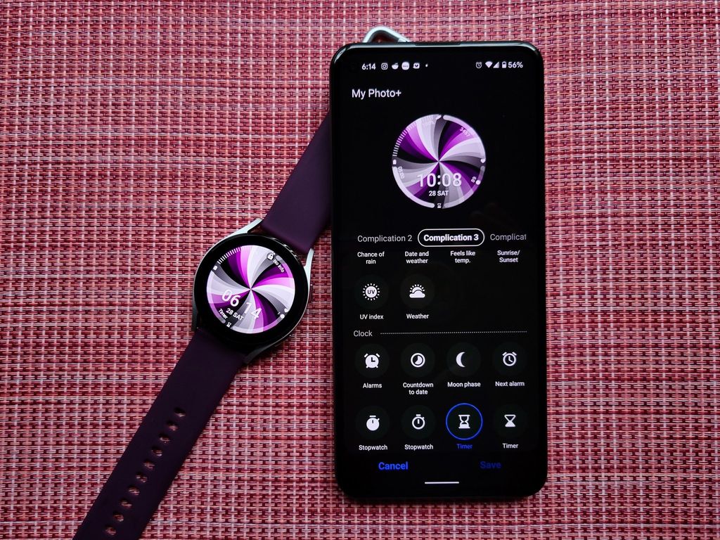 how to change display on samsung watch 4