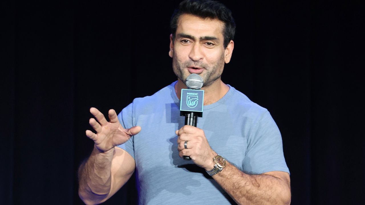 Kumail Nanjiani performs onstage at Netflix Is A Joke Fest Presents &quot;Nick Offerman &amp; Friends Vs Climate Crisis&quot; at Wilshire Ebell Theatre on May 09, 2024