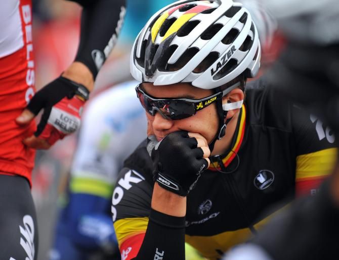 Jens Debusschere (Lotto Belisol) contemplating dinner perhaps?