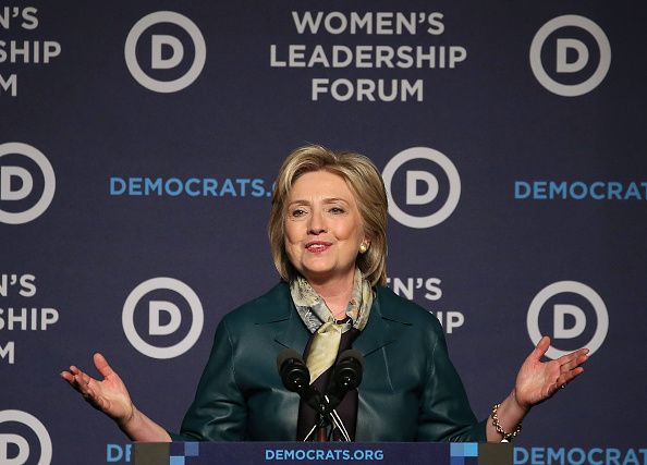 Hillary Clinton speaks at the DNC&amp;#039;s 2015 Women&amp;#039;s Leadership Forum.