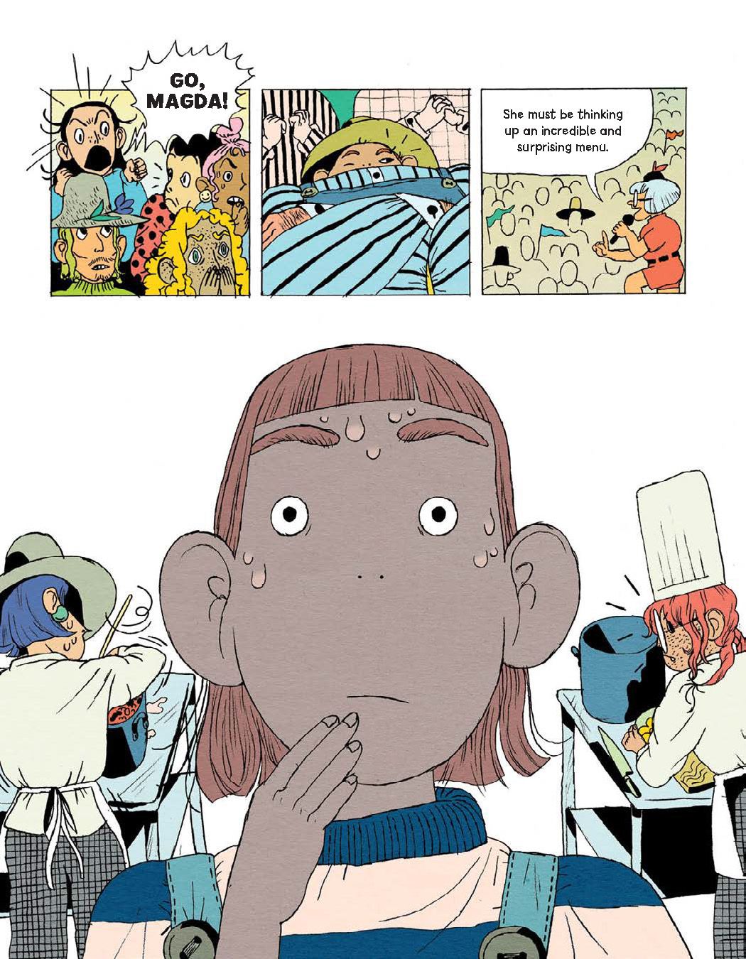 A selection of interior pages from Magda, Intergalactic Chef: The Big Tournament &ndash; Book 1.