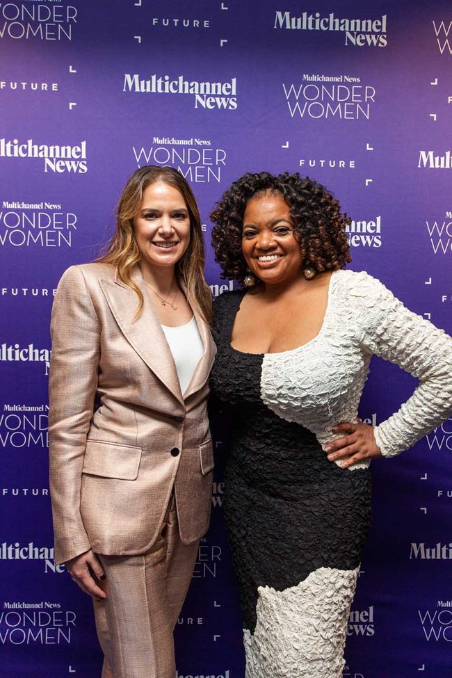 Amazon's bicoastal Wonder Women: 2022 L.A. honoree Julie Rapaport, head of movies at Amazon Studios, and 2022 New York honoree Latasha Gillespie, head of global DEI, Amazon Studios, Prime Video and Freevee.