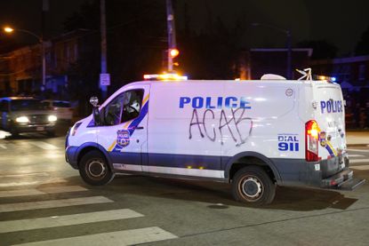 Philadelphia police van
