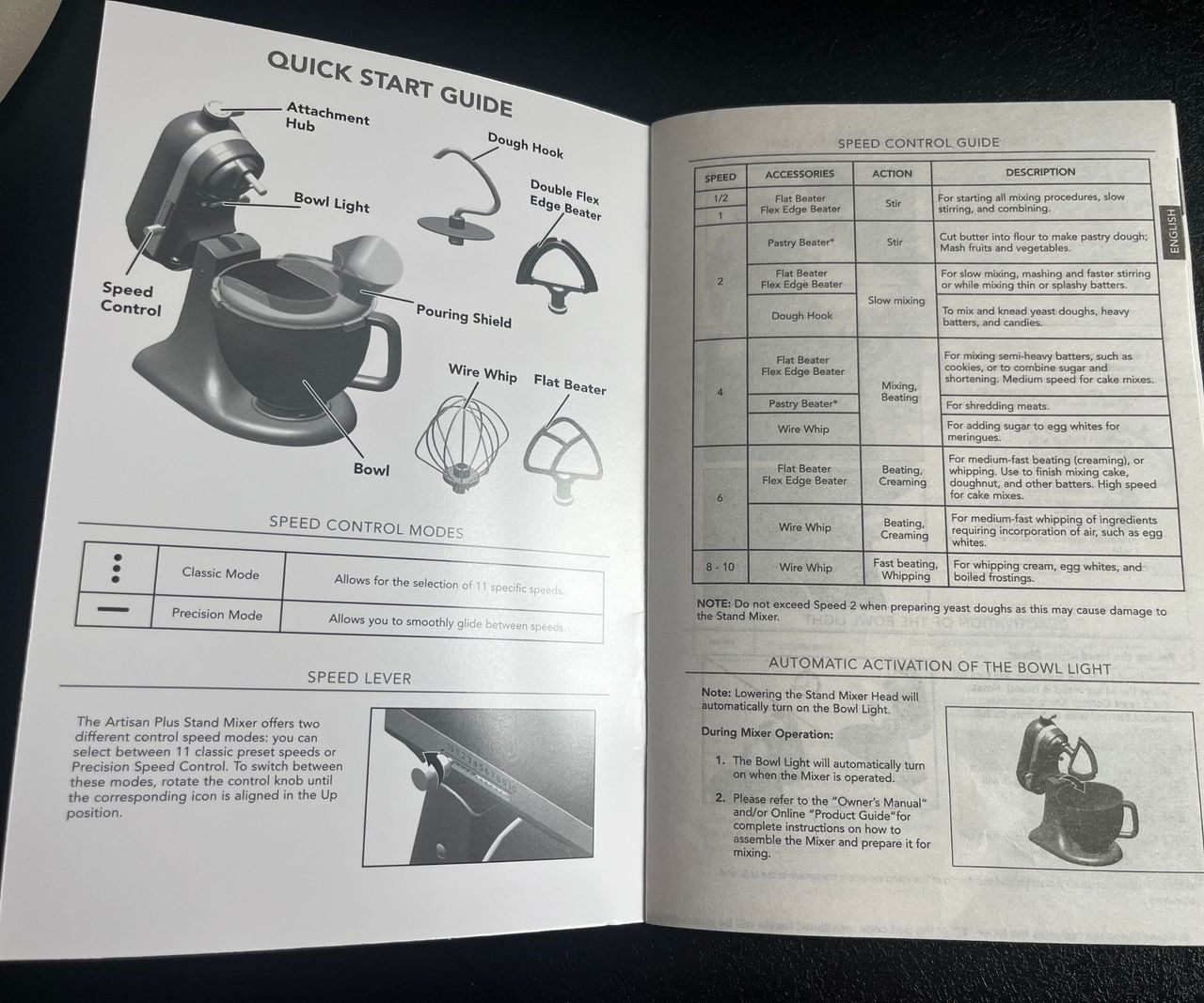 The inside of the KitchenAid Artisan Plus Stand Mixer showing the machine diagram