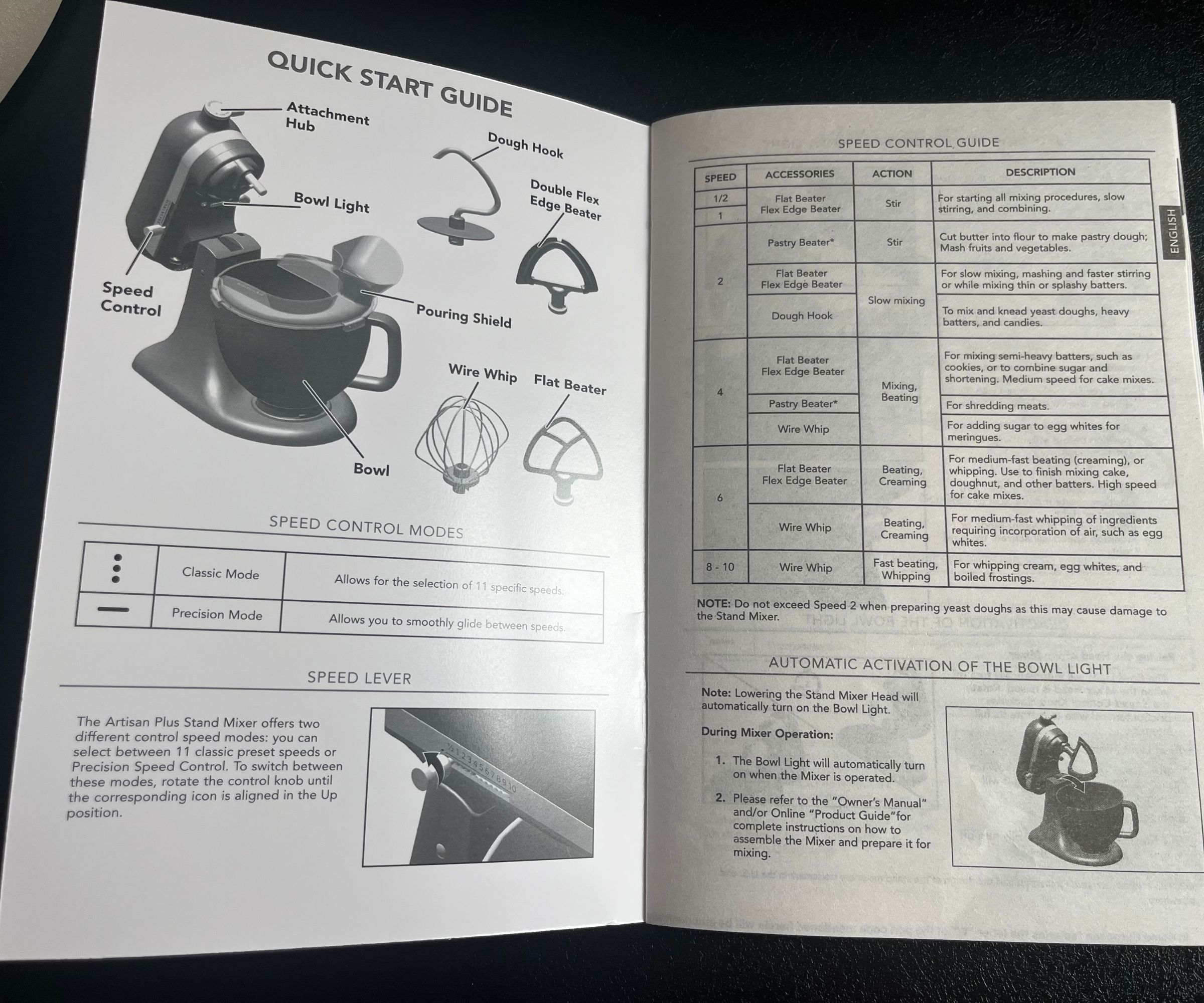 The inside of the KitchenAid Artisan Plus Stand Mixer showing the machine diagram