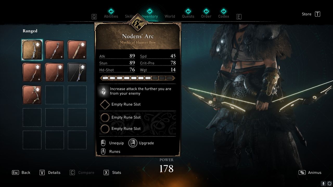 AC Valhalla isu bow nodens' arc