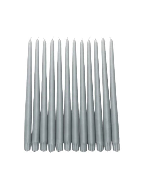Light Gray Taper Candles (Set of 12)