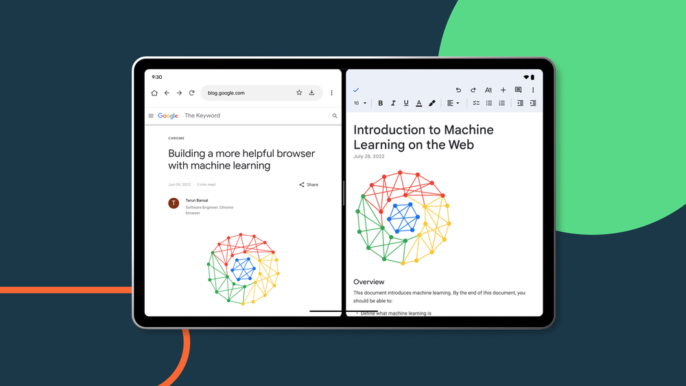 Drag and drop functions in the tablet version of Android