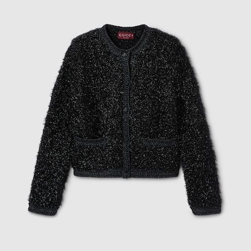 Shiny Chunky Wool Cardigan