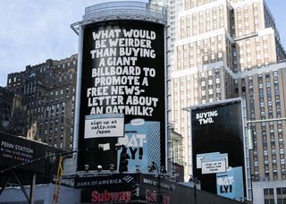 Two Oatly billboards