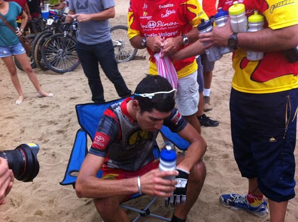 Paolo Montoya recovers after winning the La Ruta GC