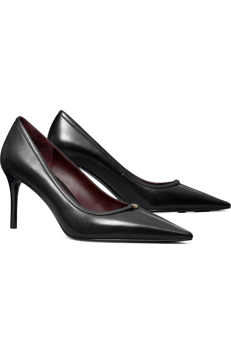 Double T Buckle Pointed Toe Pump