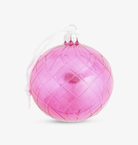 Pink glass bauble, Selfridges