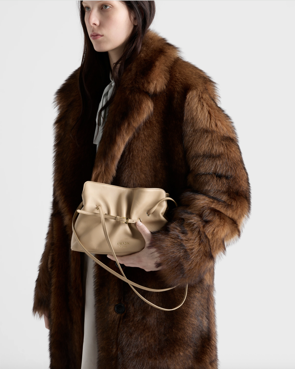 Prada, Dada Sand Beige Leather Bag