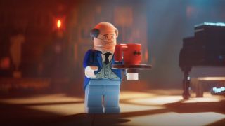 Ralph Fiennes voicing Alfred Pennyworth in The Lego Batman Movie.