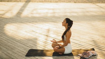 person doing yoga flow