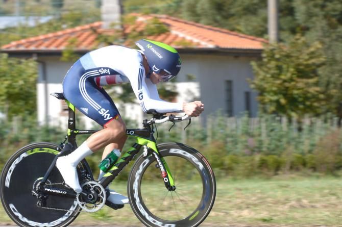 British time trial champion Alex Dowsett in action during the 2013 world championship