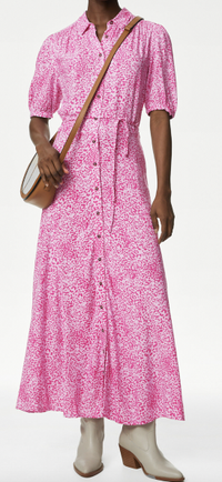 Printed Belted Shirt Dress, £35 ($41) | Mark &amp; Spencer