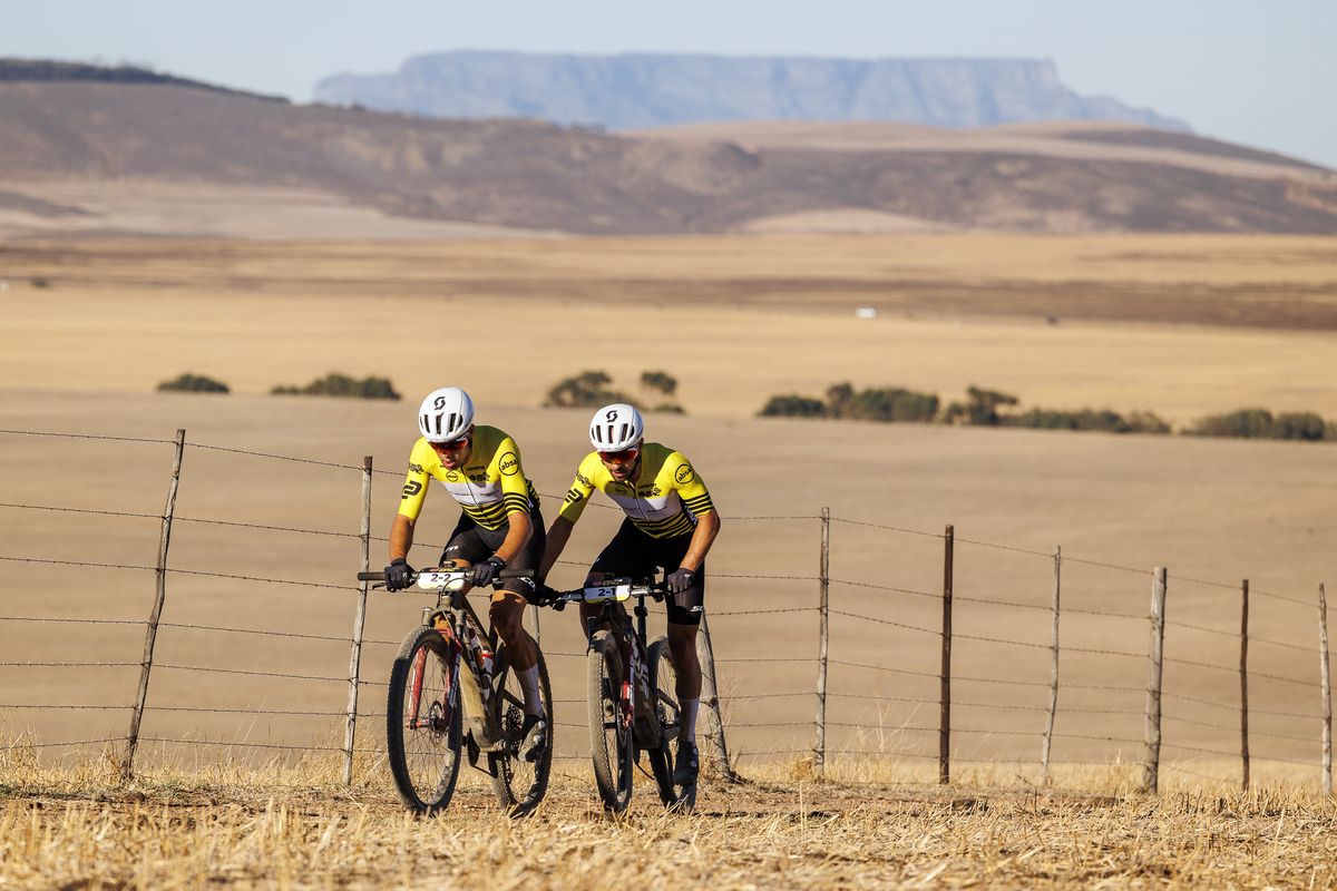 Riders during Stage 2 of the 2025 Absa Cape Epic Mountain Bike stage race held from Meerendal Wine Estate to Fairview, Paarl, Cape Town, South Africa on the 18th March 2025. Photo by Sam Clark/Cape Epic
PLEASE ENSURE THE APPROPRIATE CREDIT IS GIVEN TO THE PHOTOGRAPHER AND ABSA CAPE EPIC